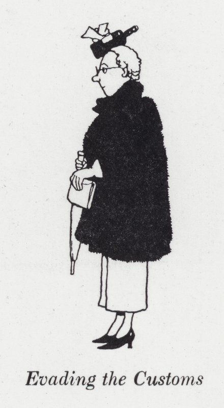 Unngå tollvesenet (litho) av William Heath Robinson