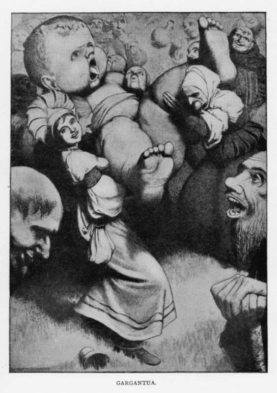 Gargantua (litho) av William Heath Robinson