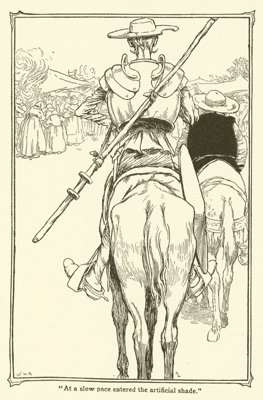 Illustrasjon for Don Quixote (litho) av William Heath Robinson