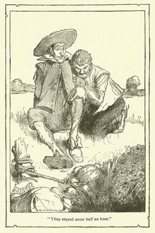 Illustrasjon for Don Quixote (litho) av William Heath Robinson