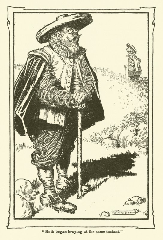 Illustrasjon for Don Quixote (litho) av William Heath Robinson