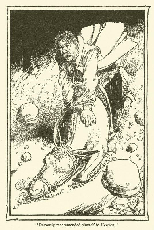 Illustrasjon for Don Quixote (litho) av William Heath Robinson