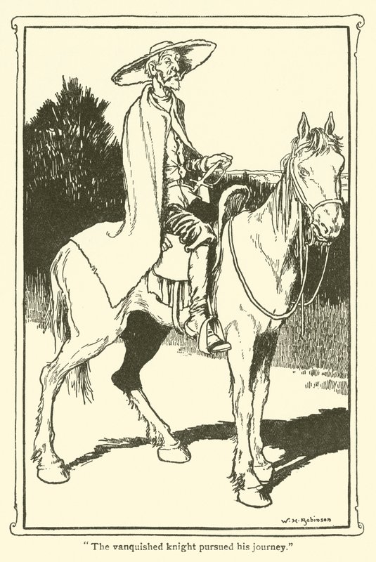 Illustrasjon for Don Quixote (litho) av William Heath Robinson