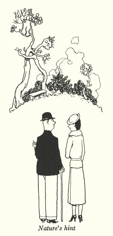 Naturens hint (litho) av William Heath Robinson