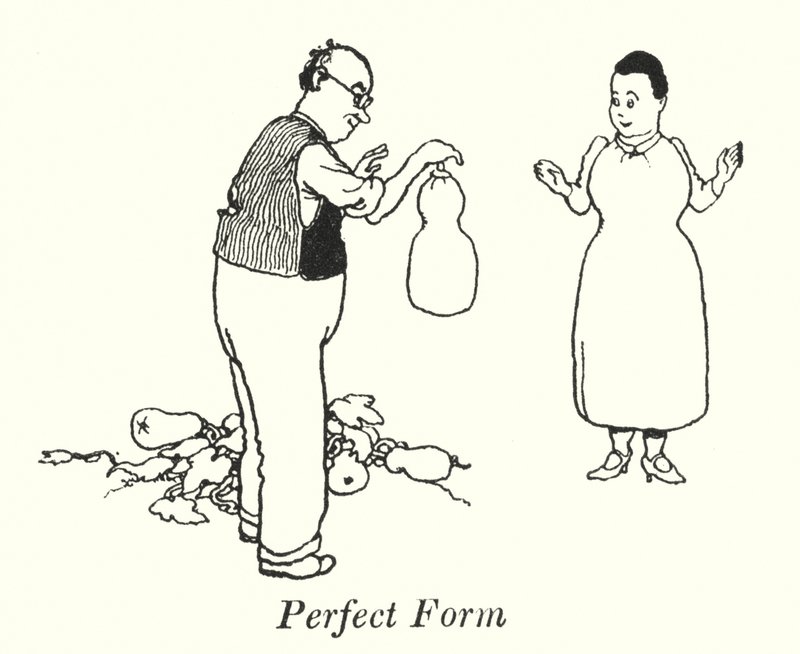 Perfekt form (litho) av William Heath Robinson