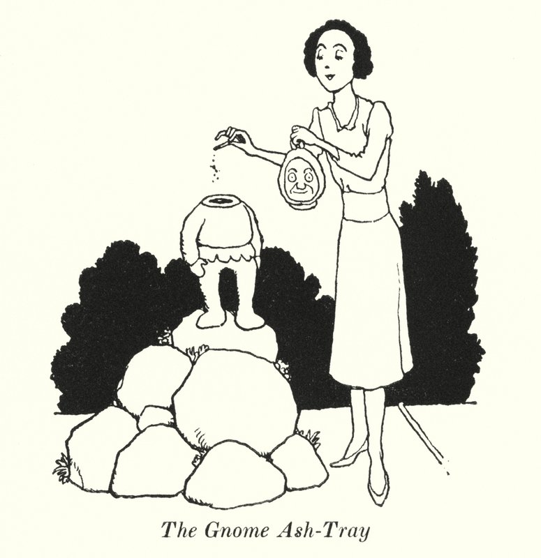 The Gnome Ask-Tray (litho) av William Heath Robinson
