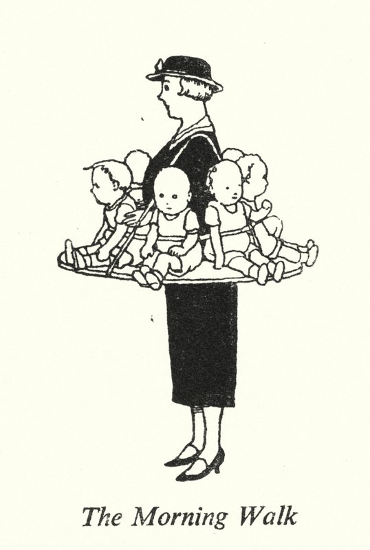The Morning Walk (litho) av William Heath Robinson