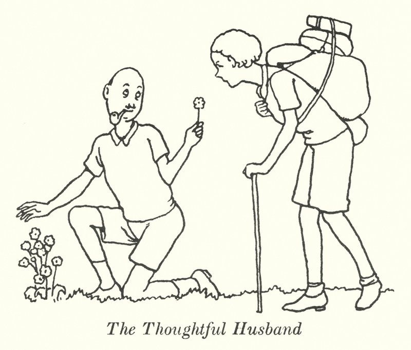 Den omtenksomme ektemannen (litho) av William Heath Robinson