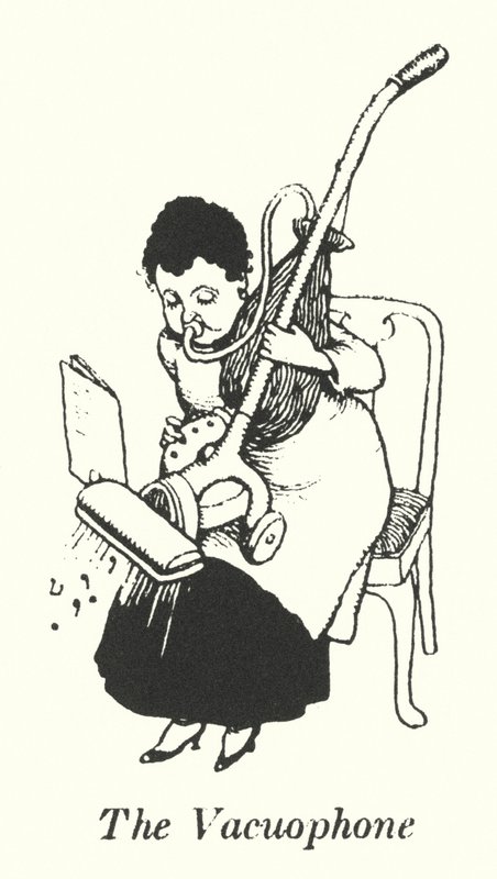 Vakuofonen (litho) av William Heath Robinson