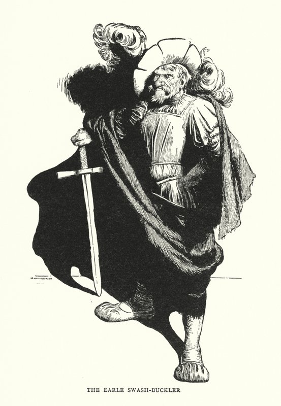 Earle swash-buckler (litho) av William Heath Robinson
