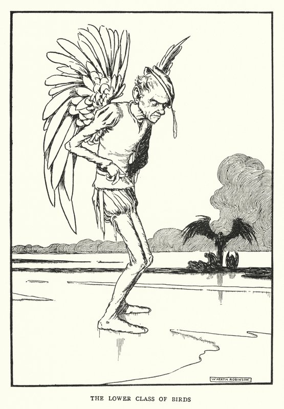 Den lavere klassen av fugler (litho) av William Heath Robinson