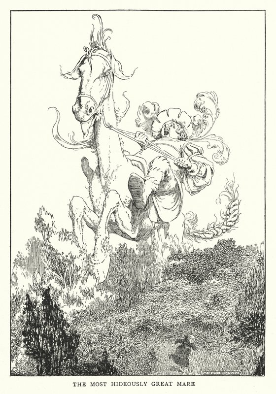 Den mest fryktelig flotte hoppen (litho) av William Heath Robinson