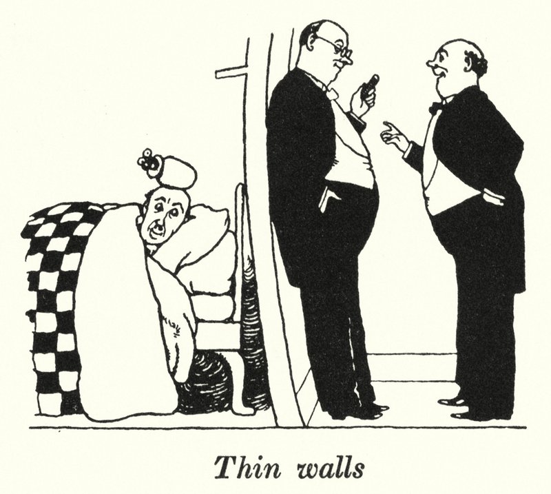 Tynne vegger (litho) av William Heath Robinson