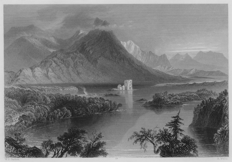 Ballynahinch (gravering) av William Henry (after) Bartlett