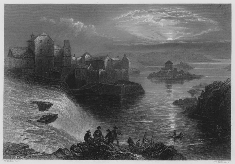 Ballyshannon (gravering) av William Henry (after) Bartlett