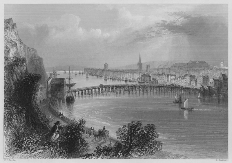 Waterford (gravering) av William Henry (after) Bartlett