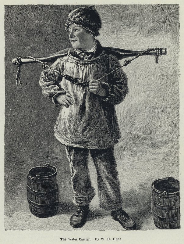 Vannbæreren (litho) av William Henry (after) Hunt