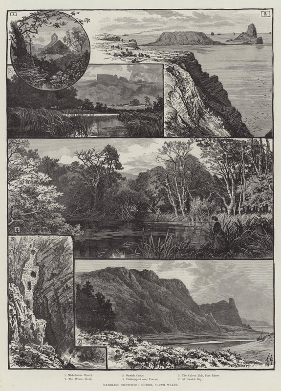 Vandrende skisser, Gower, Sør-Wales av William Henry James Boot