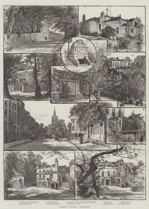 Vandrende skisser, Hampstead av William Henry James Boot