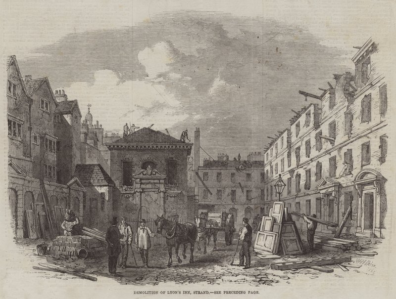 Riving av Lyon's Inn, Strand av William Henry Pike
