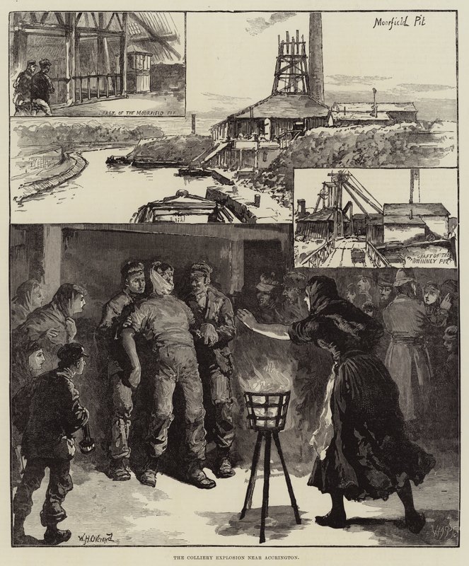 Colliery-eksplosjonen nær Accrington av William Heysham Overend