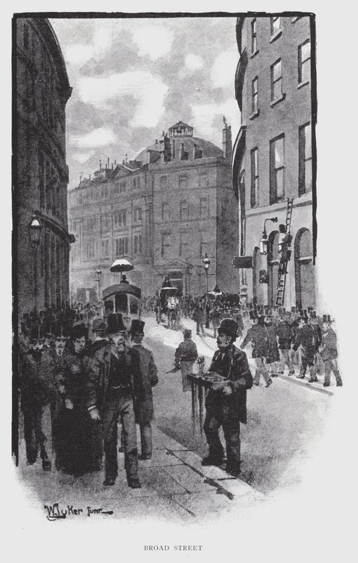 Broad Street (litho) av William Luker
