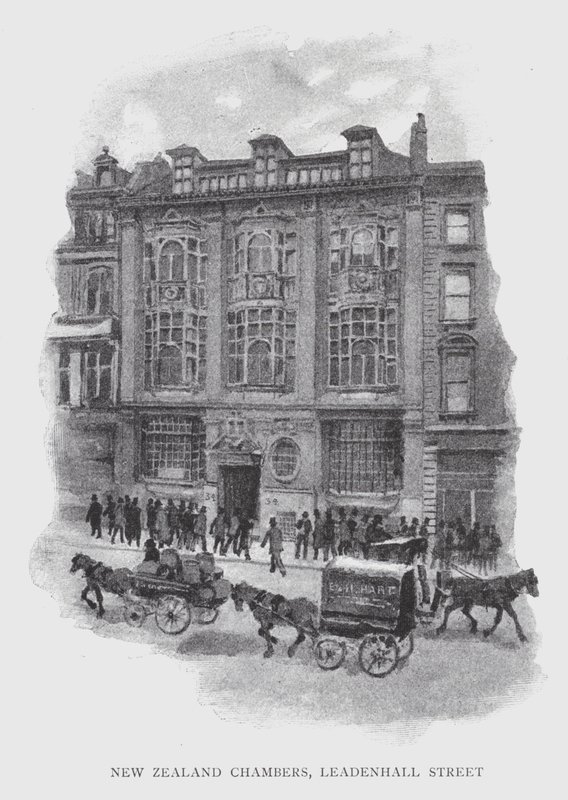 New Zealand Chambers, Leadenhall Street (litho) av William Luker