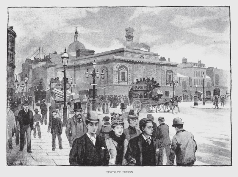 Newgate fengsel (litho) av William Luker