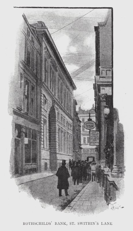 Rothschilds' Bank, St Swithin's Lane (litho) av William Luker