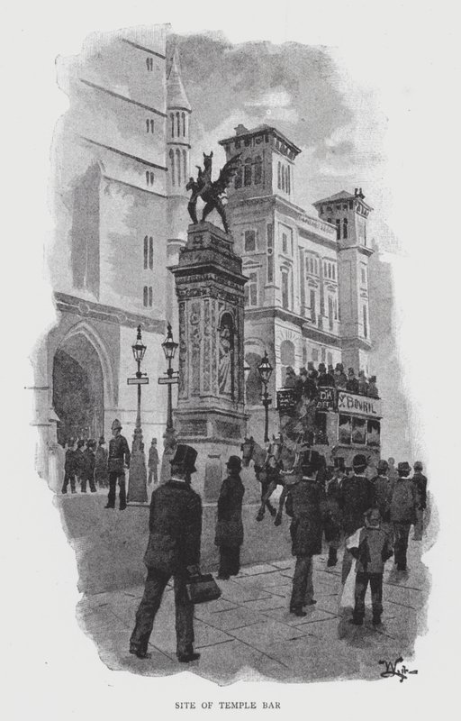 Stedet for Temple Bar (litho) av William Luker