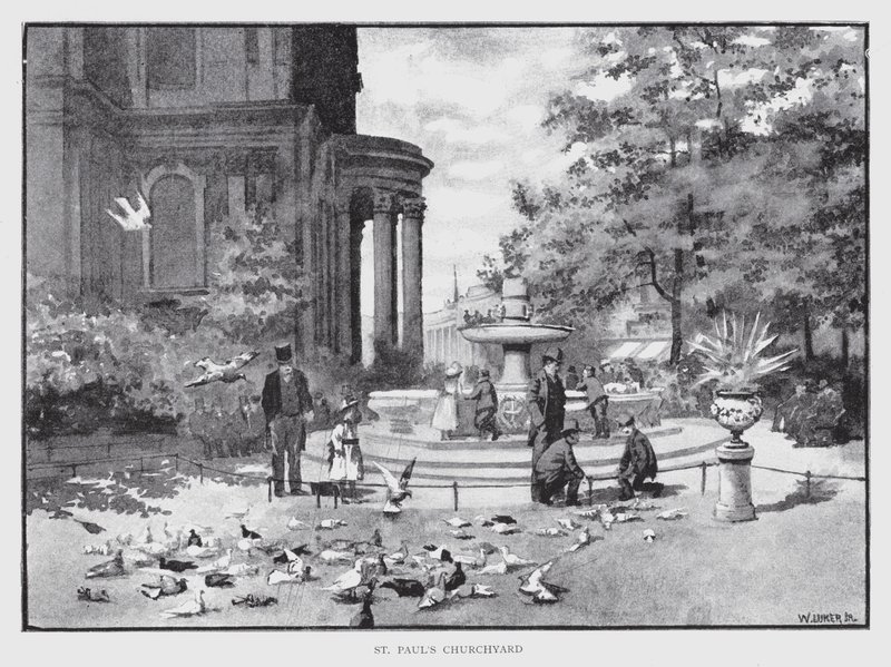 St Paul's Churchyard (litho) av William Luker