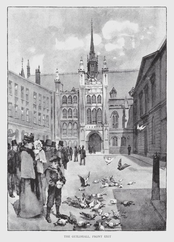 The Guildhall, Front Exit (litho) av William Luker