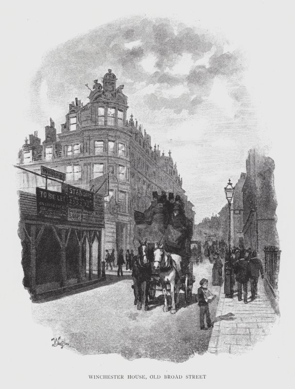 Winchester House, Old Broad Street (litho) av William Luker