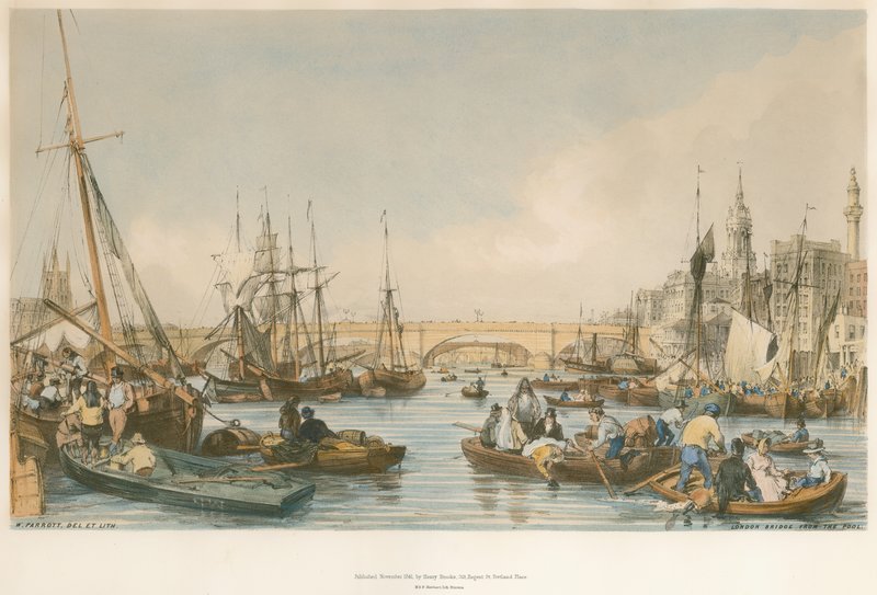 London Bridge, fra bassenget av William Parrott