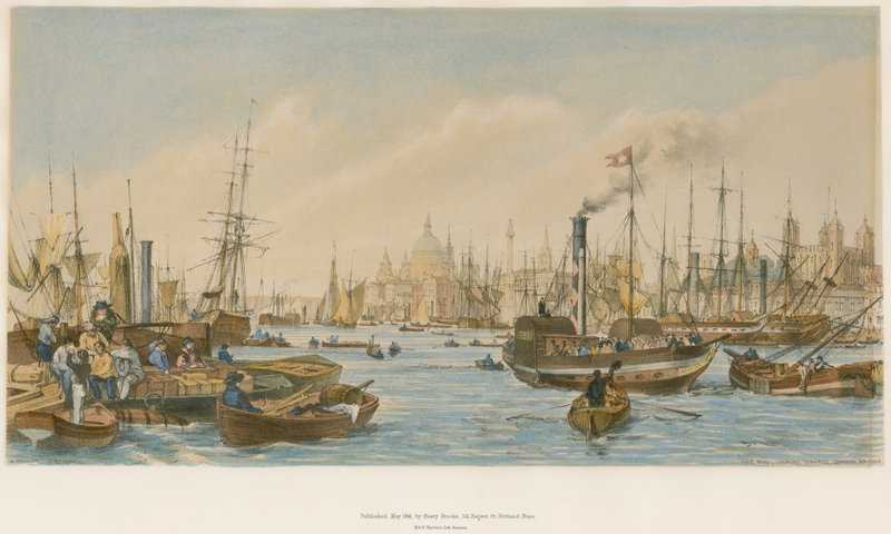 The Pool, ser mot London Bridge av William Parrott