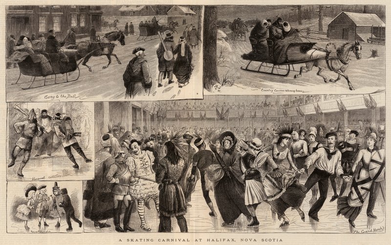 Et skøytekarneval i Halifax, Nova Scotia av William Ralston