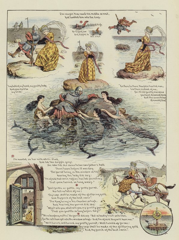 The Outlandish Knight (chromolitho) av William Ralston