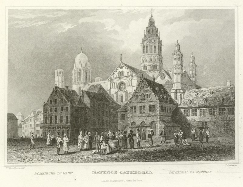 Mayence katedral av William Tombleson