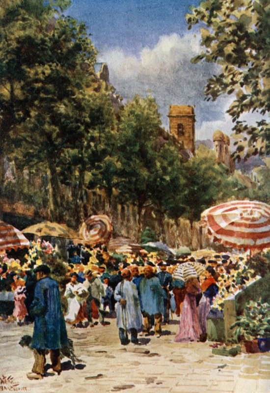 Barcelona, The Rambla (fargemedlemmer) av William Wiehe Collins