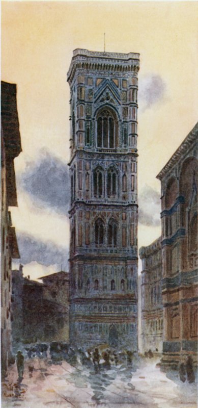 Firenze. The Campanile (farge litho) av William Wiehe Collins