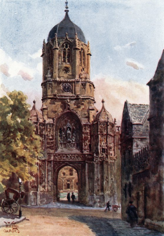 Oxford, Christchurch Gateway (litho-farge) av William Wiehe Collins