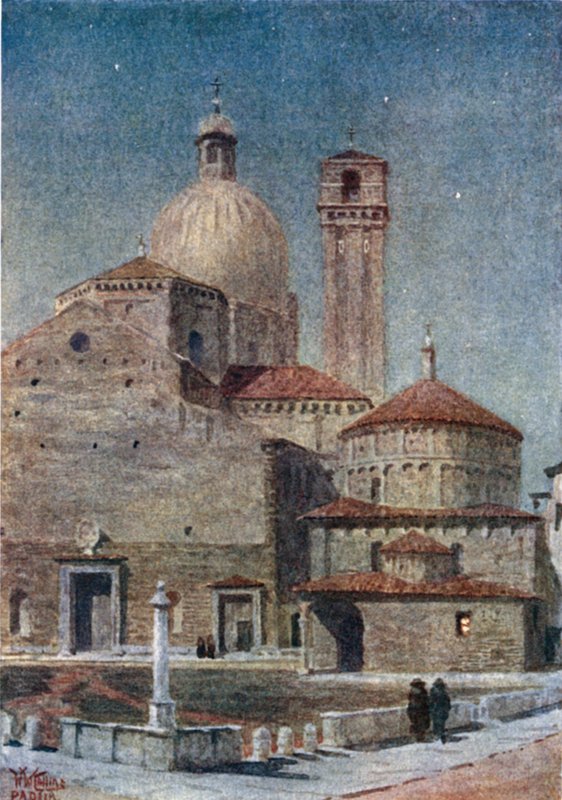 Padova. Katedralen (farge litho) av William Wiehe Collins