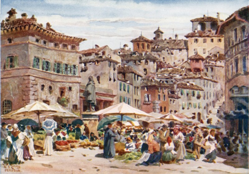 Perugia. The Piazza Garibaldi (colour litho)   1412830   no       norwegian Successfully Translated  Original: Portrait of Napoleon. Pencil and watercolour, 14 x 10.5 cm (oval) Translat: Portrait of Napoleon. Pencil and watercolour, 14 x 10.5 cm (oval) 139 av William Wiehe Collins