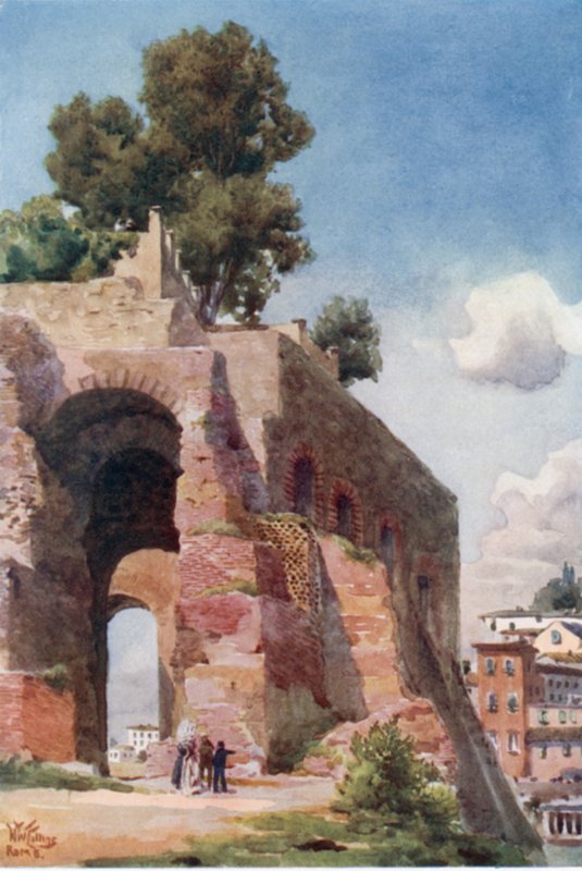 Roma. På Palatinen (farge litho) av William Wiehe Collins