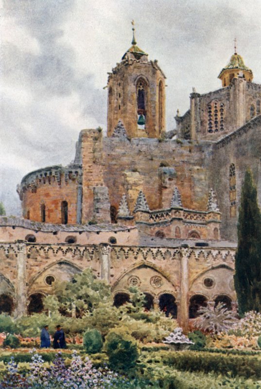 Tarragona, Cloisters (farge litho) av William Wiehe Collins