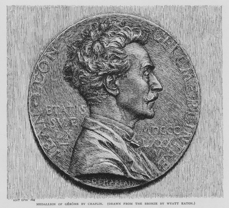 Medallion of Gerome av Chaplin (litho) av Wyatt Eaton