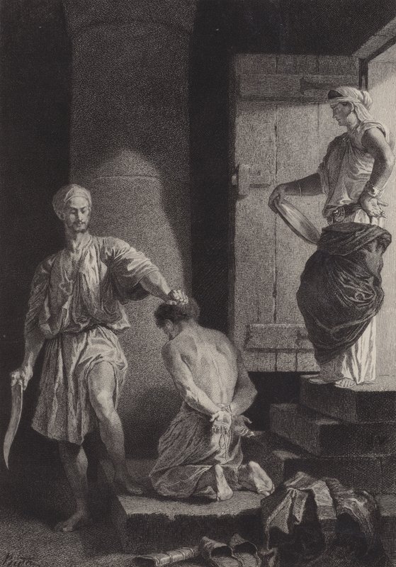 Halshugging av døperen Johannes av after Albert Robida