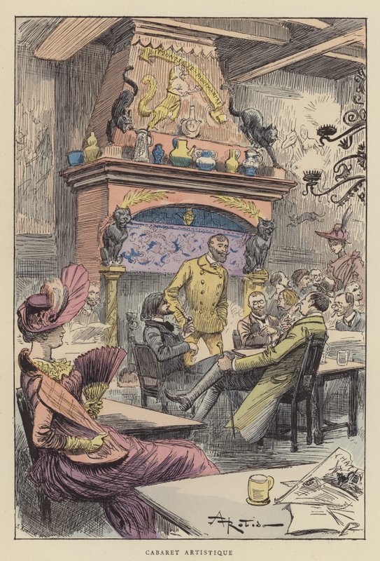 Kunstnerisk kabaret av after Albert Robida