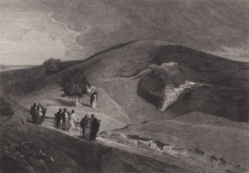 Jesus forbanner fikentreet av after Albert Robida