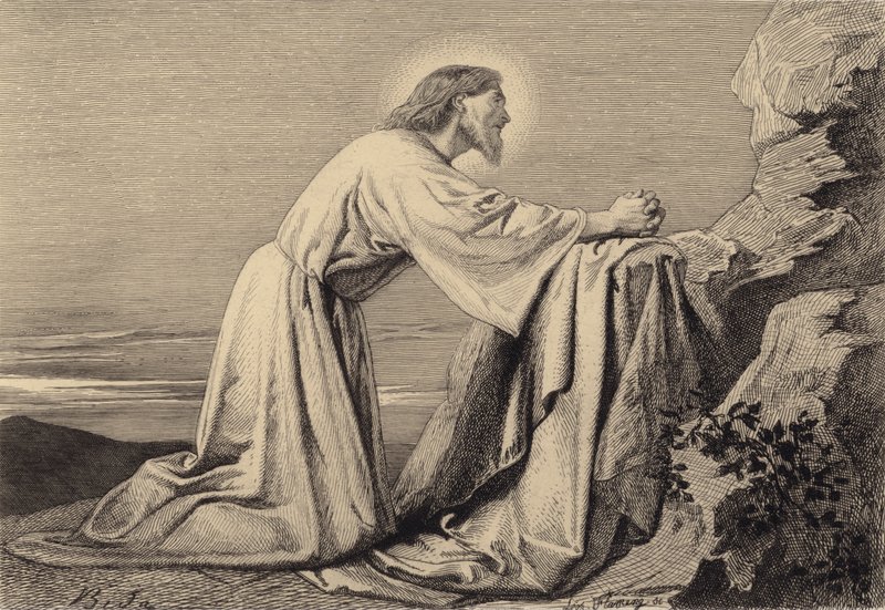 Jesus ber av after Albert Robida